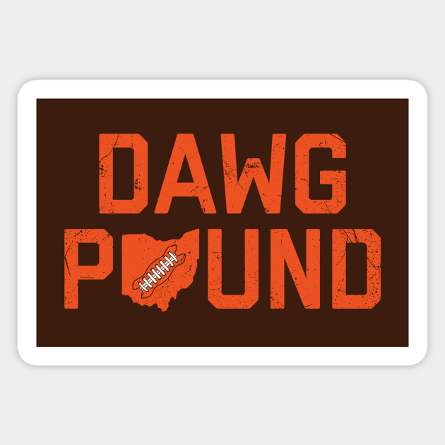 Dawg Pound - Brown Sticker by KFig21